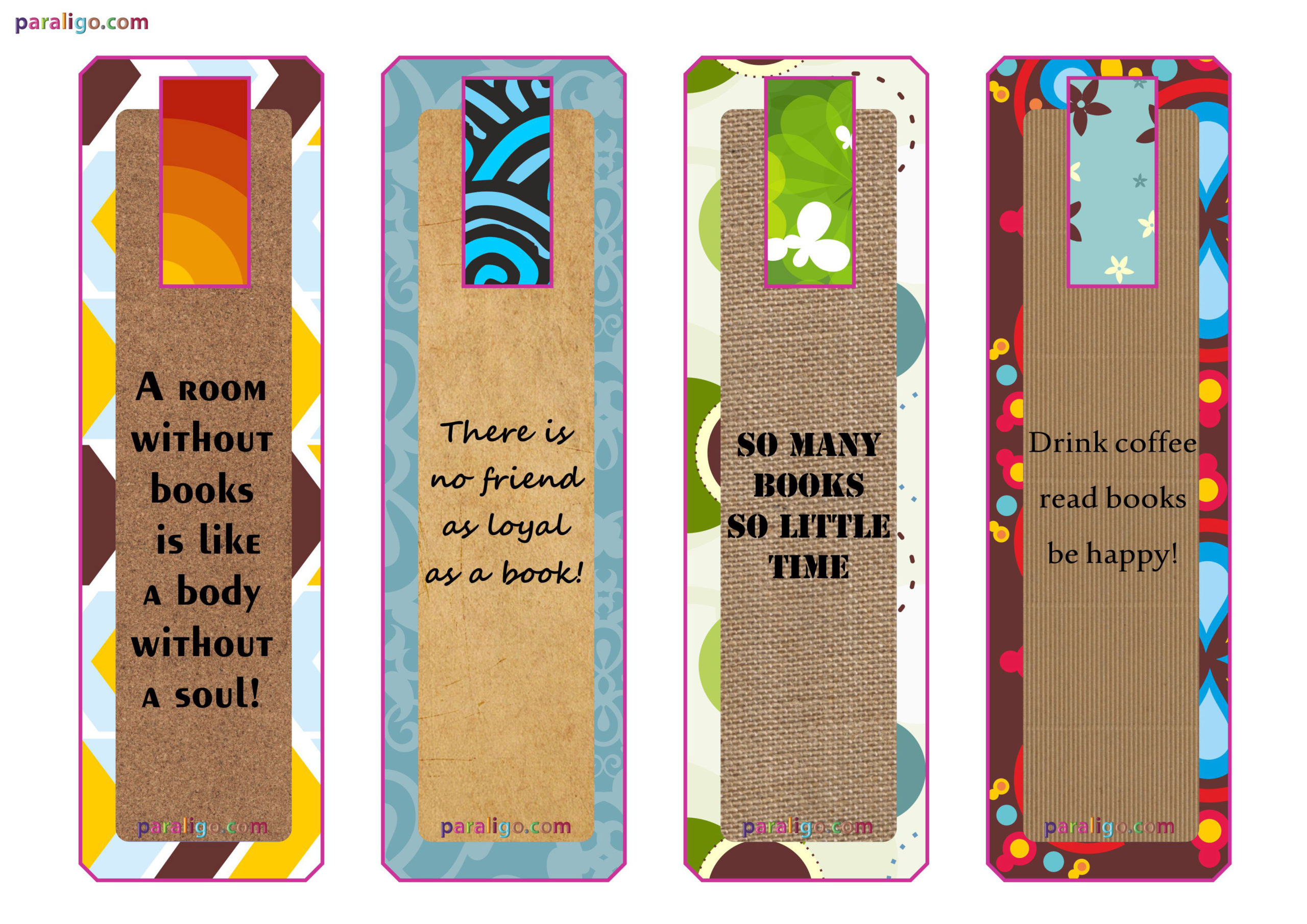 Free Printable Bookmarks Paraligo