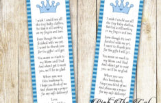 25 Bookmarks Prince Stripes Baby Shower Baby Shower Printables Baby
