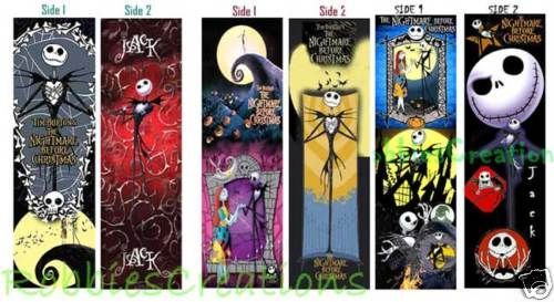 3 Set THE NIGHTMARE BEFORE CHRISTMAS BOOKMARKS Jack Poster Book Mark 