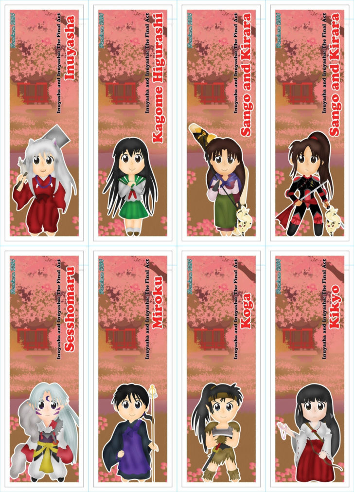 Free Printable Bookmarks Manga