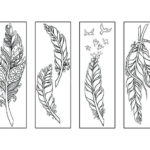 Bookmark Coloring Pages Feather Bookmarks Coloring Page Free Bookmark