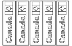 Canada Country Flag Bookmarks Coloring Pages Best Place To Color