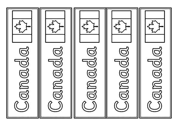 Canada Country Flag Bookmarks Coloring Pages Best Place To Color