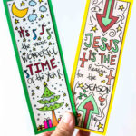 Coloring Christmas Bookmarks Free Printable