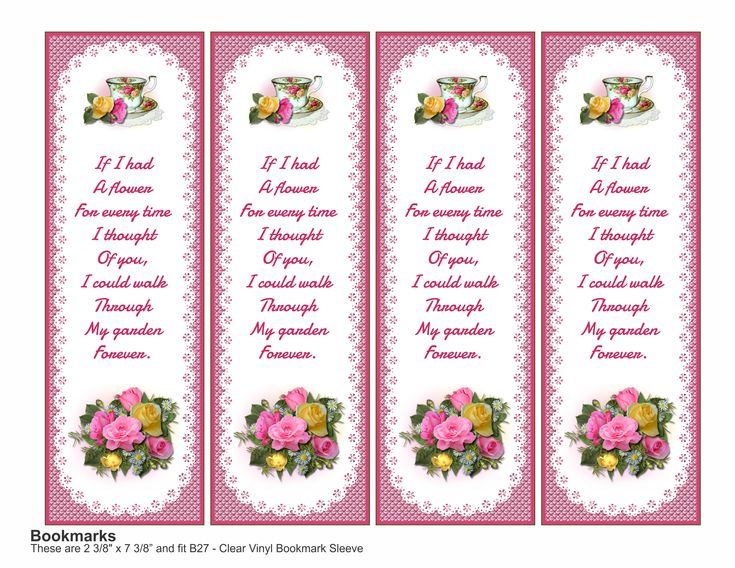 Country Roses Bookmarks To Print Country Roses Beautiful Flowers 