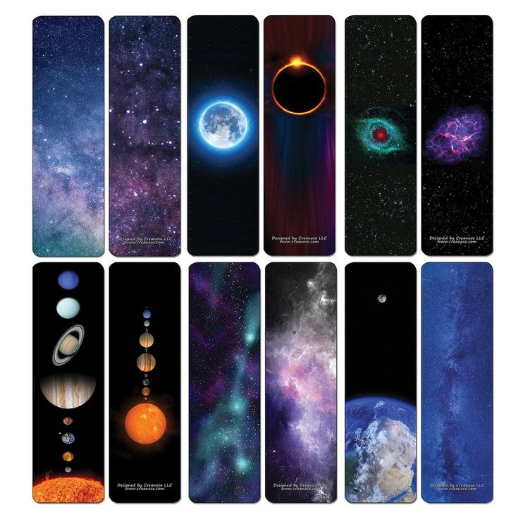 Creanoso Galaxy Bookmarks Series 3 Colorful Unique Outer Space 