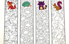 Cute Animal Bookmarks PDF Zentangle Coloring Page Printable