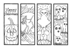 DIY Halloween Bookmarks Set Of 4 Holiday Crafts Color Your Own Instant
