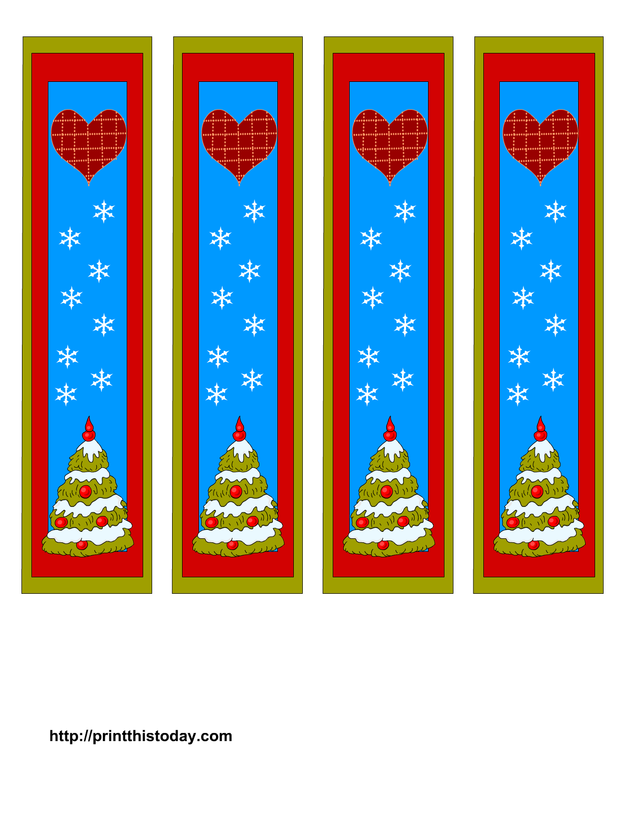 Free Printable Christmas Bookmarks