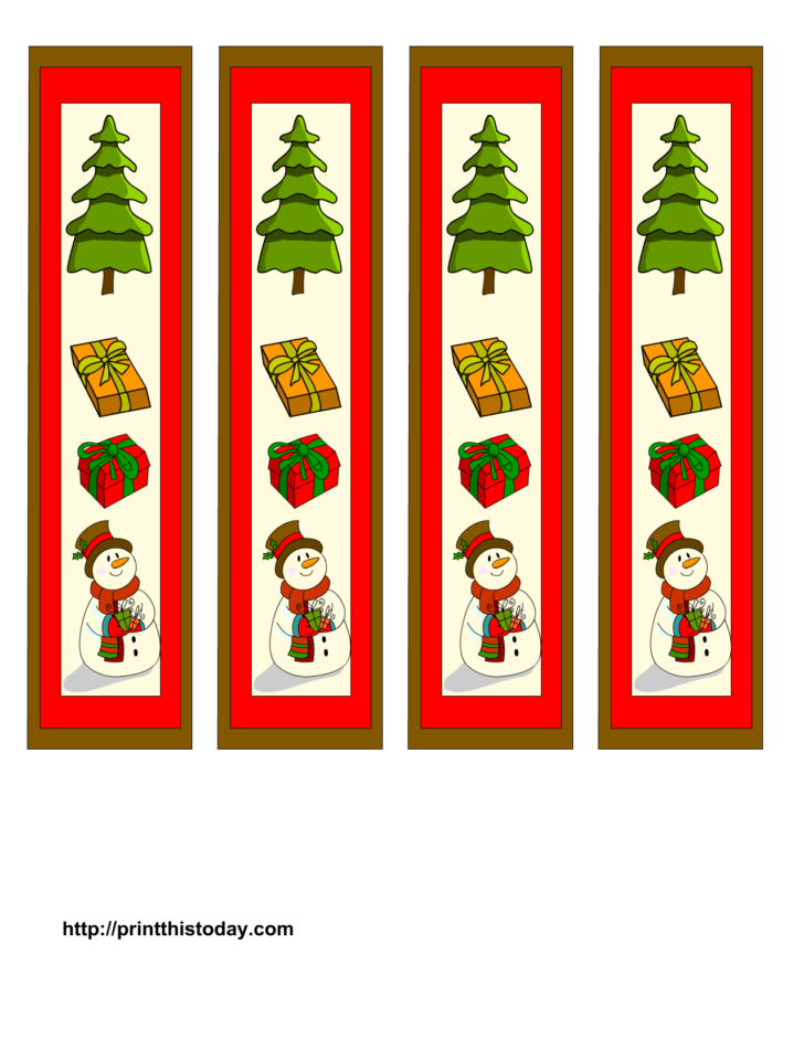 Bookmarks Printable Free December