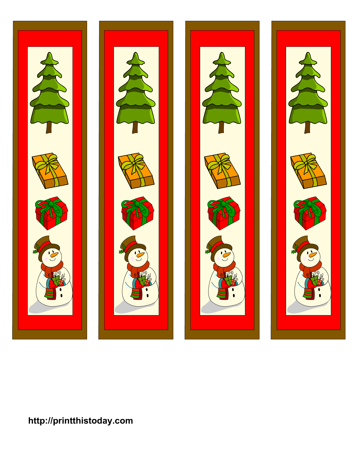 Free Printable Christmas Bookmarks