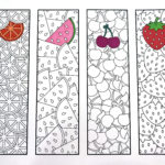 Fruit Bookmarks PDF Zentangle Coloring Page