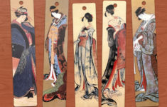 Hokusai Japanese Ladies DIGITAL Printable Bookmarks Set Of 10