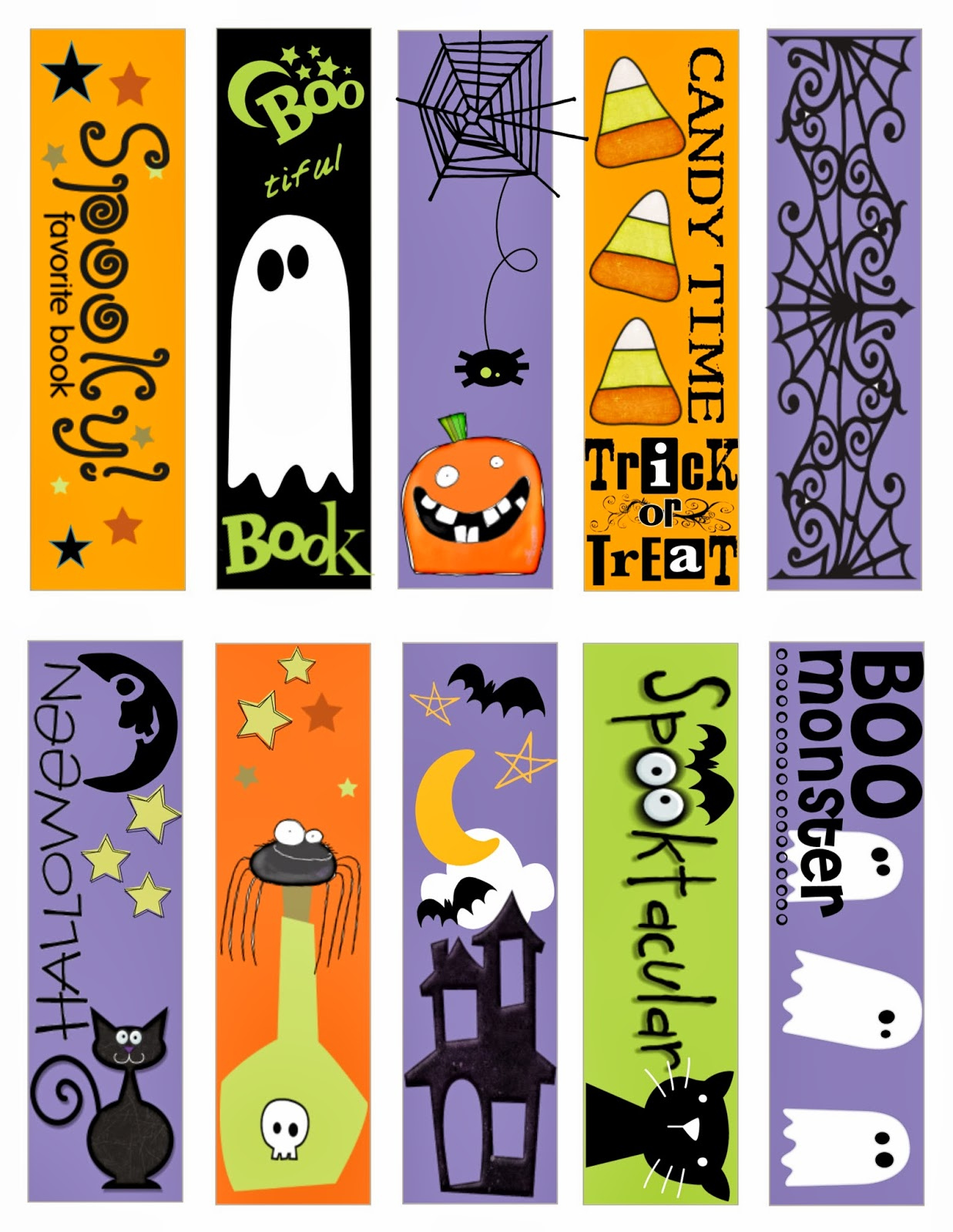 If You Want 2 Be Happy Halloween Bookmarks
