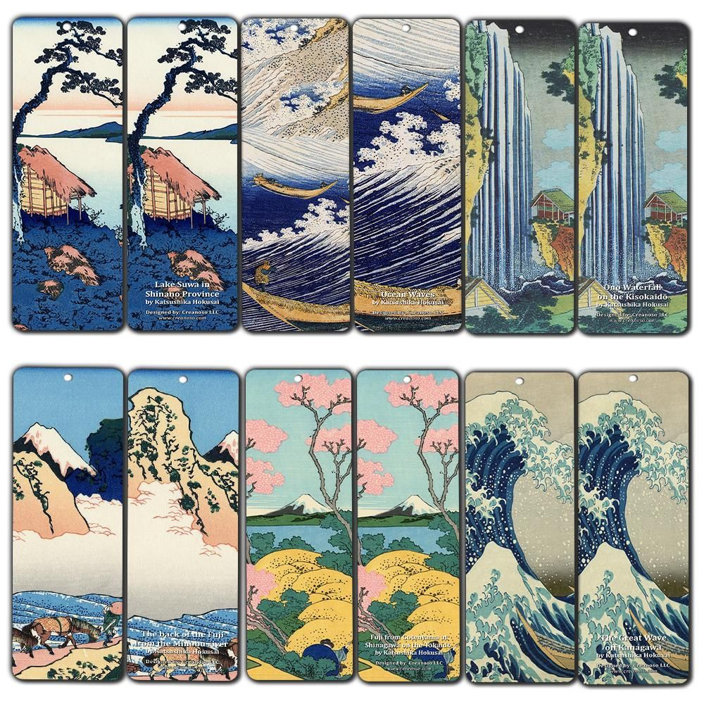 Katsushika Hokusai Japan Art Bookmarks Classical Japanese Art Drawing 