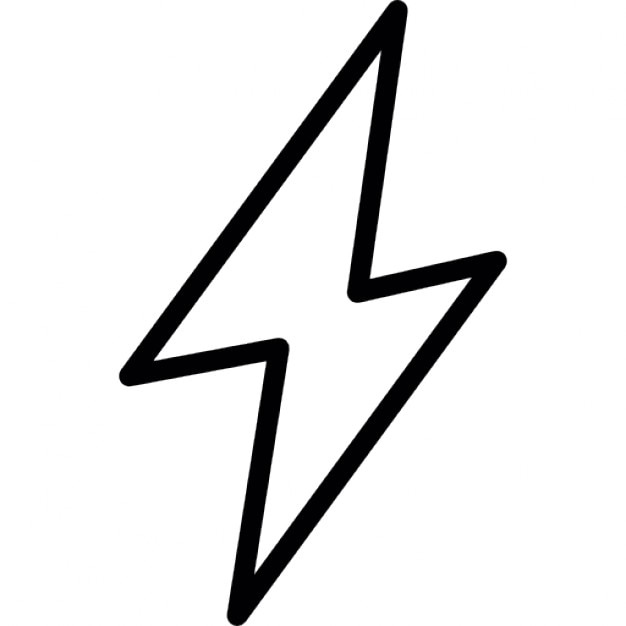 Lightning Bolt Outline Icons Free Download