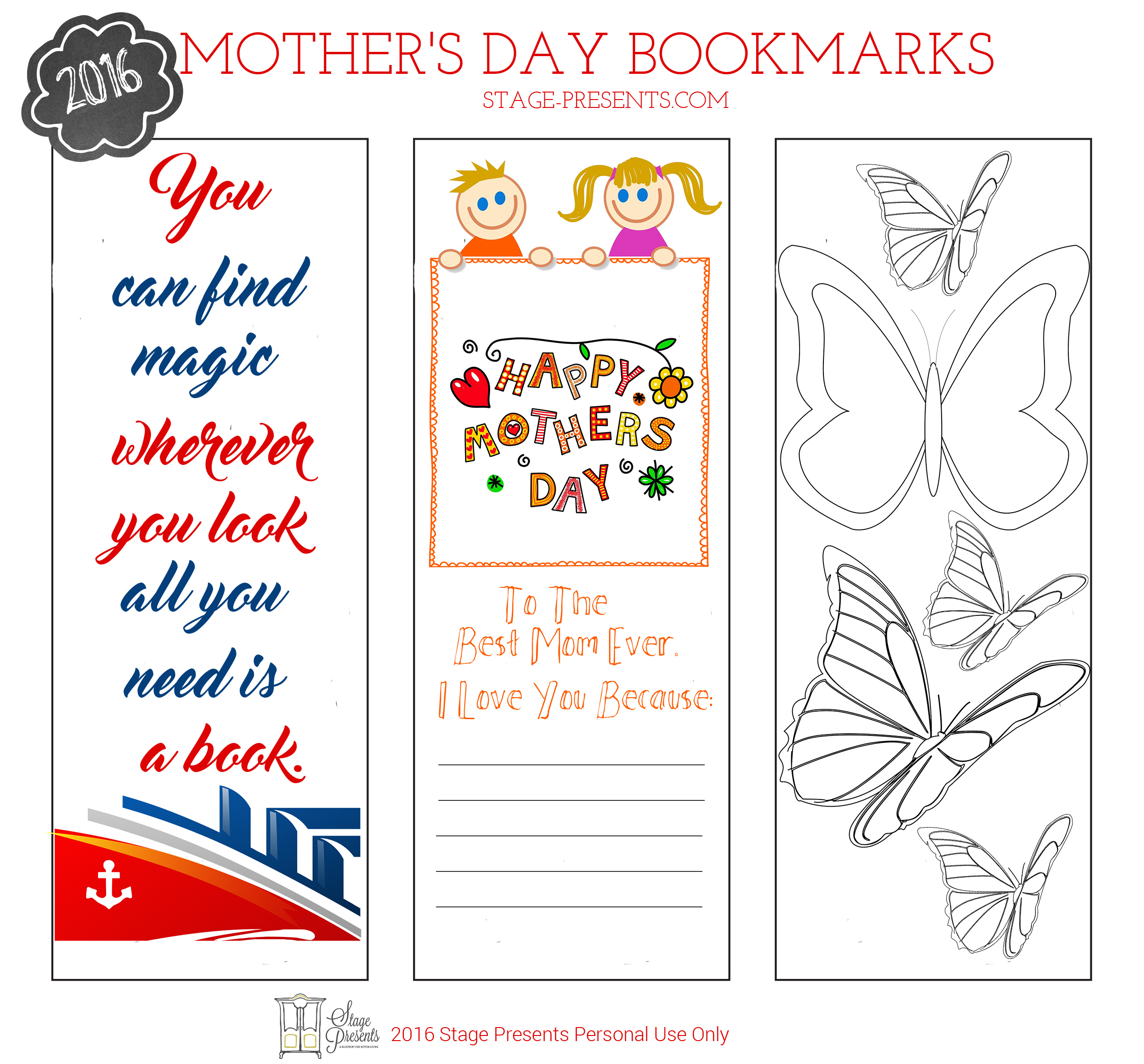 Mother s Day Bookmarks Freebie Print Personalize Color Stage 