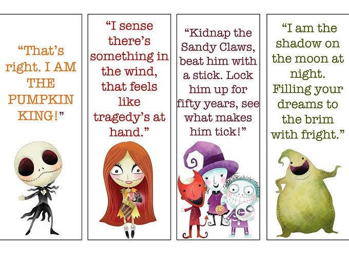 Nightmare Before Christmas Bookmarks Se alador Para Libros 