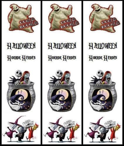 Nightmare Before Christmas HALLOWEEN Bookmarks Party Favors Candy 