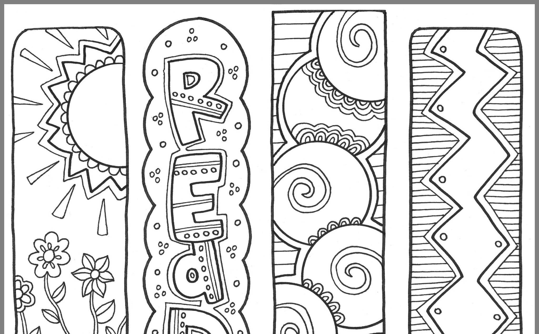 Free Printable Bookmarks To Color Printable Bookmarks