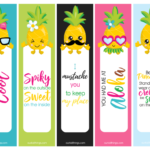 Pineapple Bookmarks Free Printable Set Our Kid Things