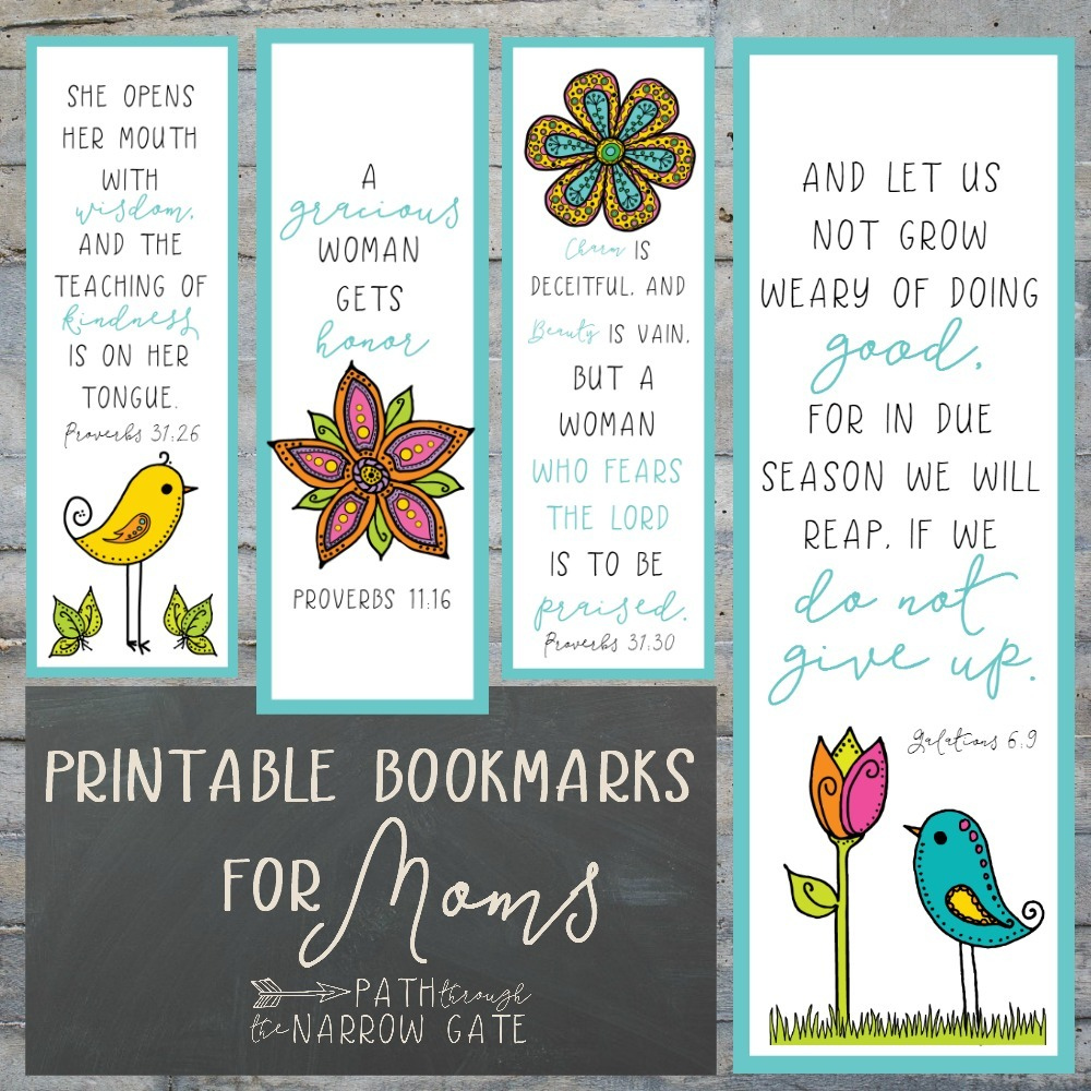 Printable Bookmarks For Moms Path Through The Narrow Gate