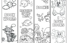 Printable Bookmarks To Color For Kids