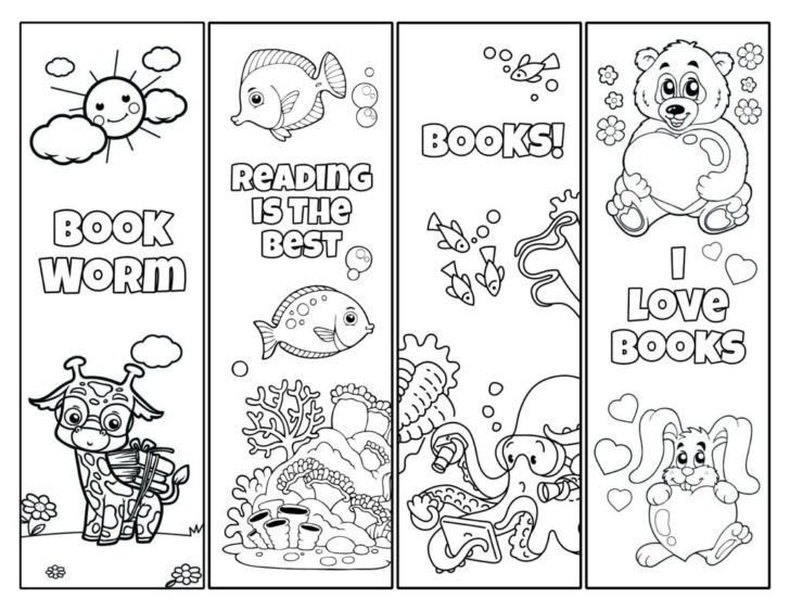 Printable Bookmarks To Color For Kids