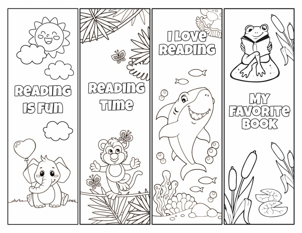 Printable Bookmarks To Color For Kids | Printable Bookmarks