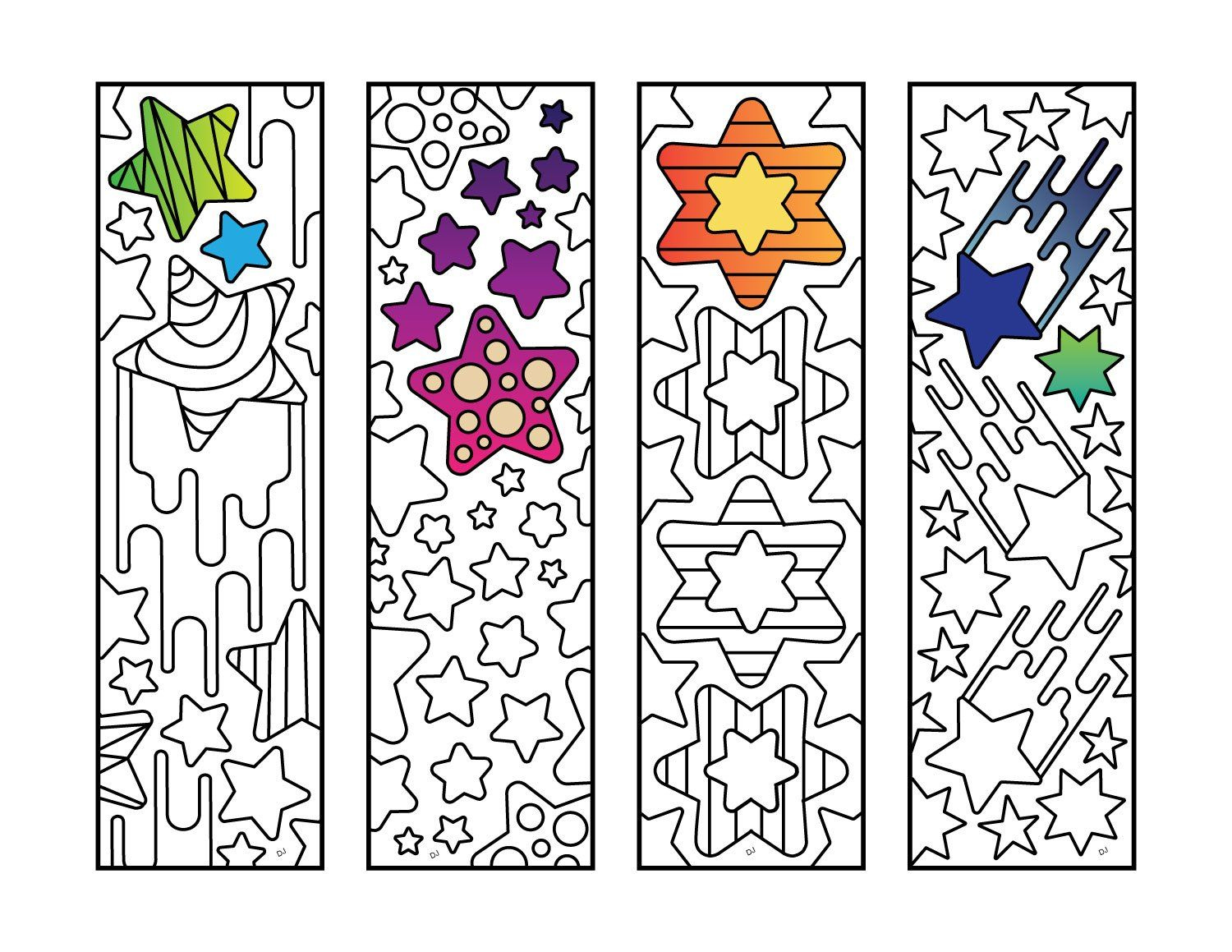  Printable Bookmarks To Color
