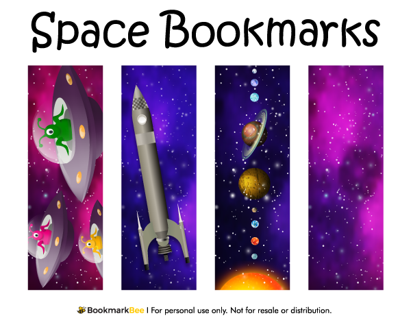 Printable Space Bookmarks