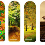 Woodland Bookmarks Autumn Trees Unique Bookmark By OxfordDownloads