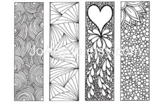 Zendoodle Mindfulness Bookmarks Inspired By The Art Of Etsy
