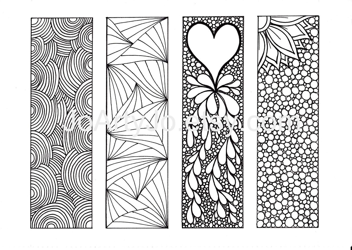 Zendoodle Mindfulness Bookmarks Inspired By The Art Of Etsy 