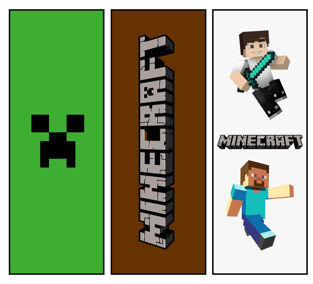 10 Best Free Printable Minecraft Creeper Bookmark Printablee