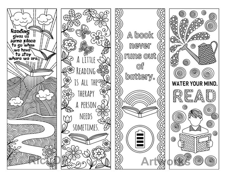 101 Best Bookmarks Coloring Pages For Adults Images On Pinterest 