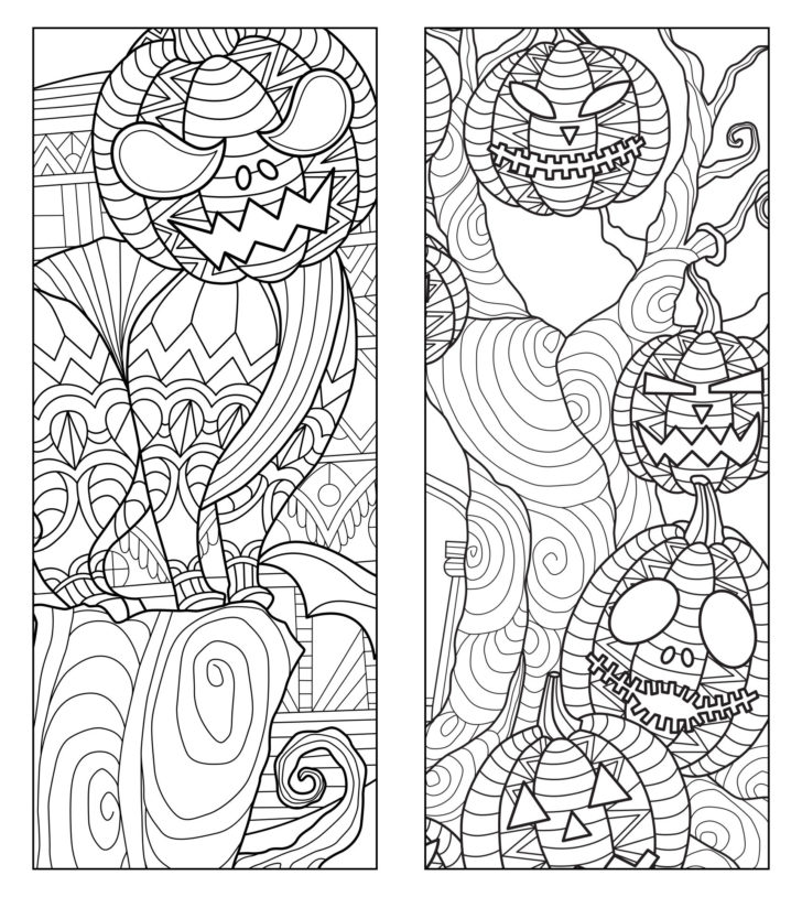 FREE Printable Halloween Bookmarks To Color