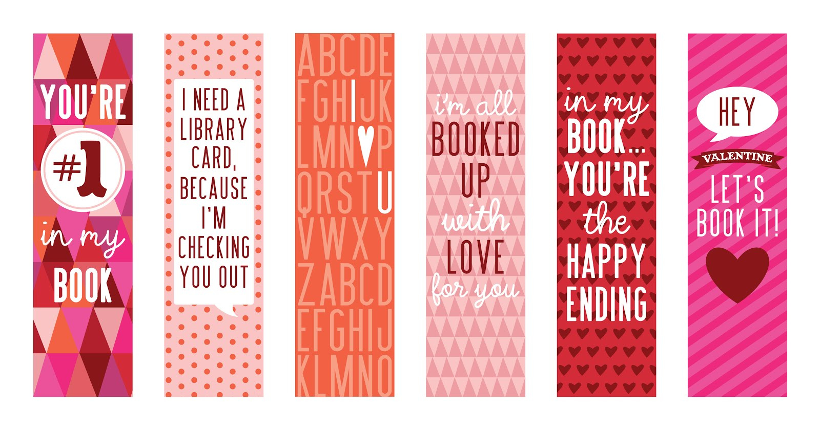 15 FREE Valentine s Day Bookmark Printables