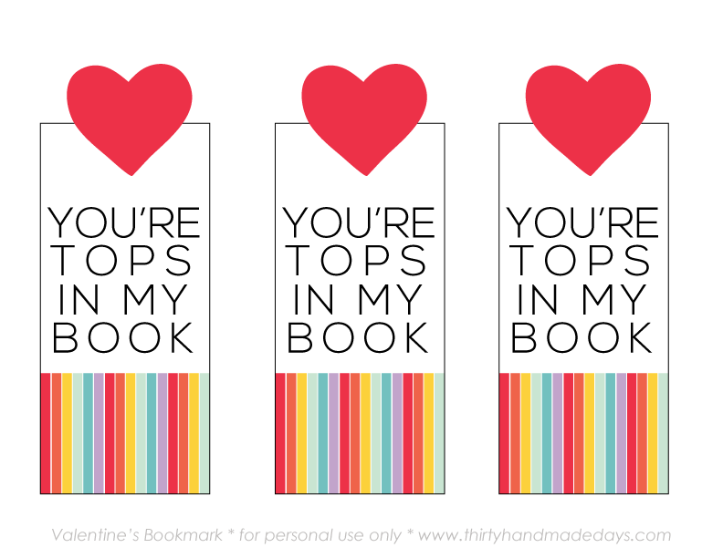 15 FREE Valentine s Day Bookmark Printables