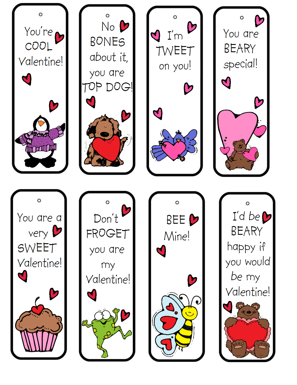 15 FREE Valentine s Day Bookmark Printables Bookmarks Kids 