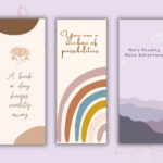 15 Printable Aesthetic Bookmarks Cute Boho Digital Instant Etsy