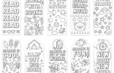 24 Pack Color Your Own Bookmarks 24 Designs Encourage Reading Great