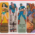 4 VINTAGE ReTrO 1986 SUPERMAN CAPT AMERICA SPIDERMAN BOOKMARK MARVEL
