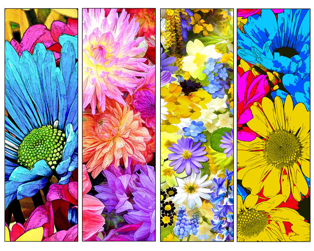 72 DIY Printable Flower Bookmarks High Resolution Images