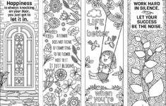 8 Coloring Bookmarks With Feel Good Quotes Printable Coloring Bookmark
