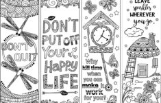 8 Coloring Bookmarks With Quotes RicLDP Artworks