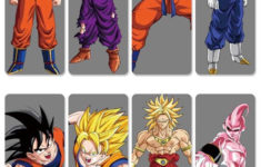8pcs set Anime PVC Bookmarks Of Dragon Ball Z Printing With Son Goku