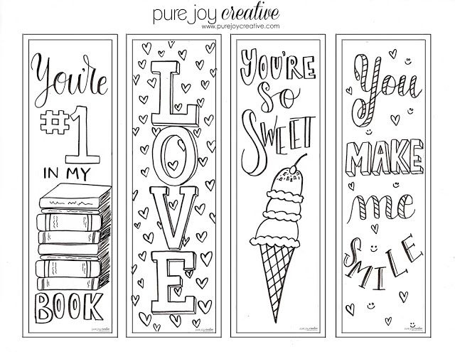 A Glimpse Inside Fun FREE Valentine s Day Bookmarks Coloring 