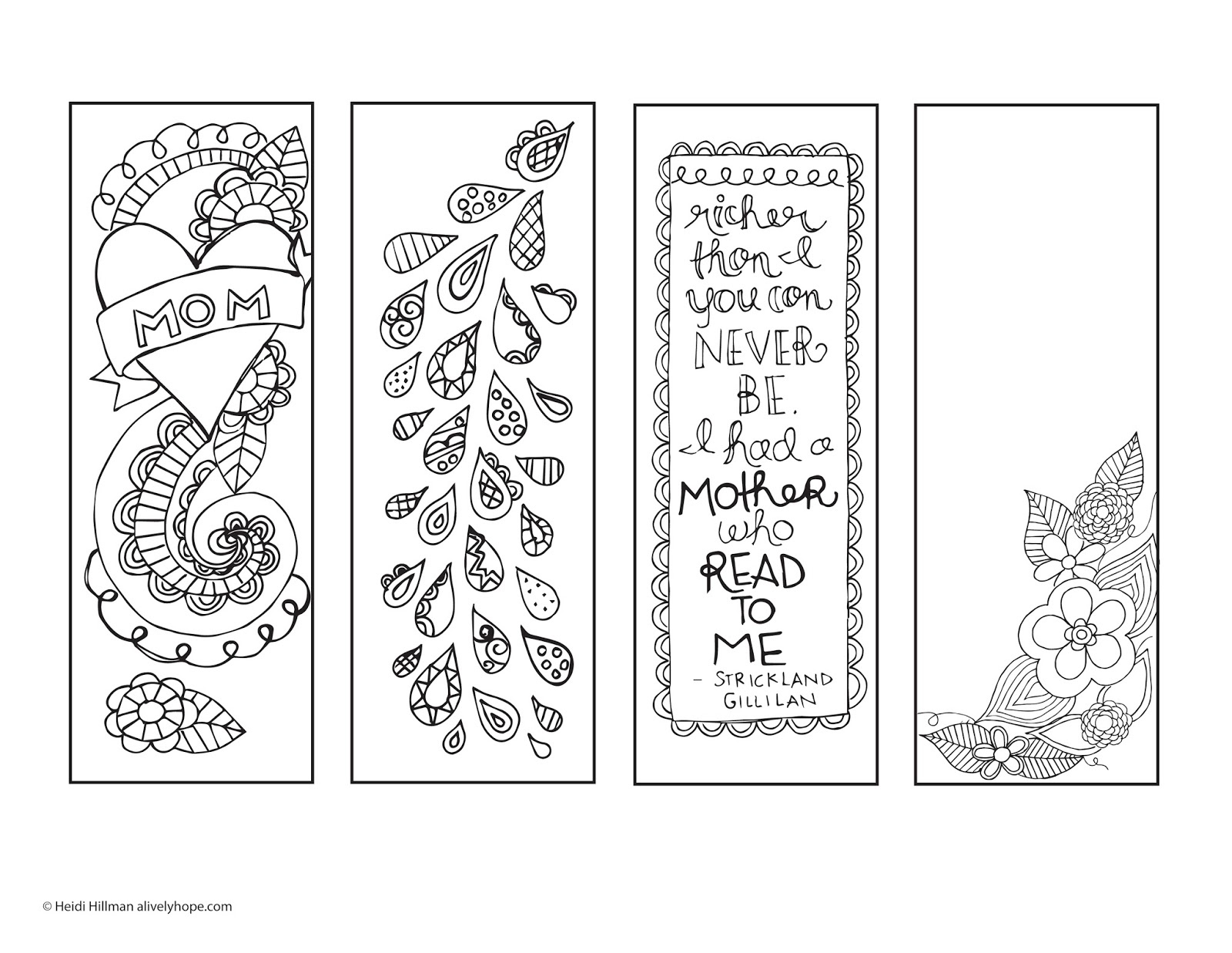 A Lively Hope Mother s Day Printable Bookmarks