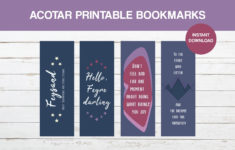 ACOTAR Printable Bookmark Set A Court Of Thorns And Roses Etsy In